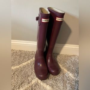 Purple hunter boots